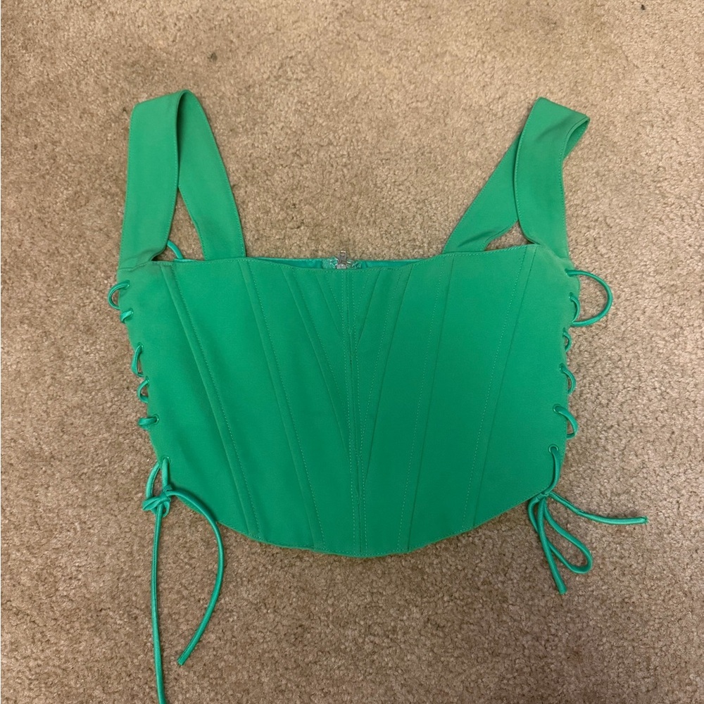 Green Women's Corset Top
